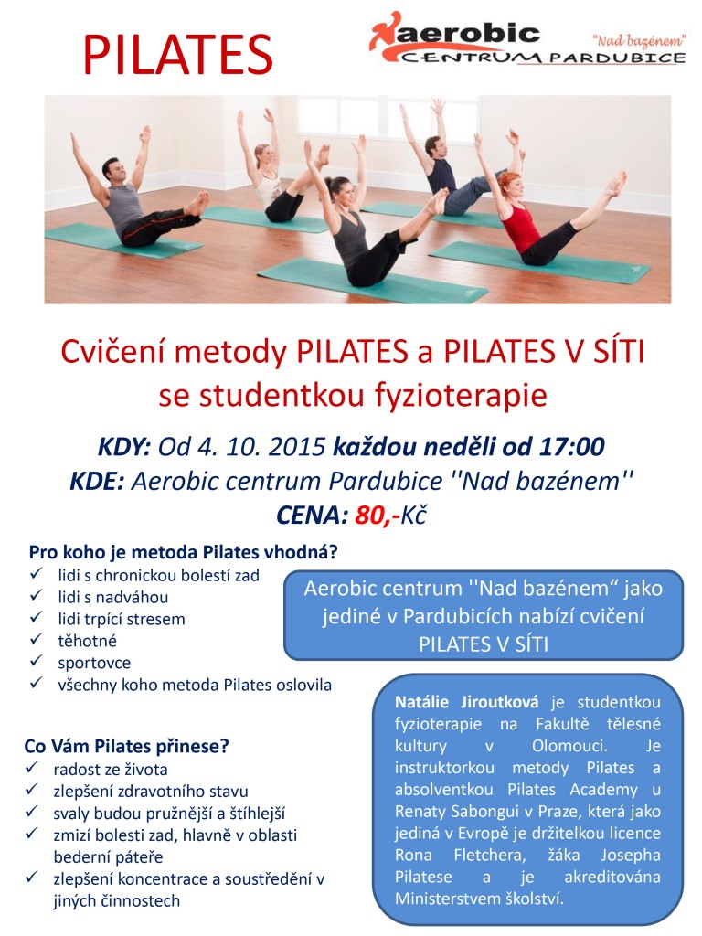 Cvičení metody PILATES se studentkou fyzioterapie