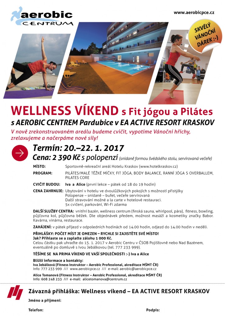 WELLNESS VÍKEND s Fit jógou a Pilátes